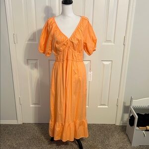 Vineyard Vines Orange Midi Dress